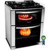 Fog�o 5 bocas Electrolux - Celebrate Glass Duplo Forno a G�s 76DXG 
