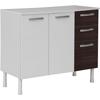 Balc�o 2 Portas 3 Gavetas 287 1050 Com Tampo Prince - Kits Paran�
