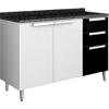 Balc�o 120cm 2 Portas 3 Gavetas com Tampo IG3G2 Suprema - Itatiaia