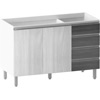 Balc�o Para Pia 120 2 Portas 4 Gavetas Slim 1000 - Luciane 