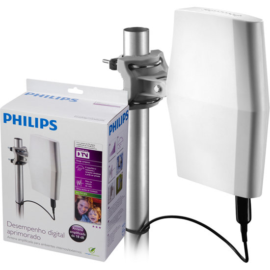Antena Externa Digital Philips 18DB SDV8622T UHF/VHF Colombo