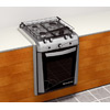 Fog�o 4 Bocas Continental  - Embutir Inox a G�s Evidenza