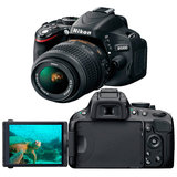 Câmera Digital Nikon DSLR D5100 16.2 MP + Tela LCD Giratória + Vídeo Full HD