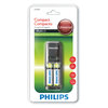 Carregador de Pilhas Philips SCB1280 220v + 2 Pilhas