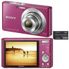 C�mera Digital Sony Cyber-Shot DSC-W610-P 14.1MP Panor�mica 360� + Cart�o de 4GB