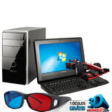 Desktop 3D Positivo D2300 Intel Atom 2GB RAM 500GB HD W7