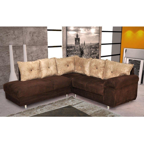 sofá de canto 3 lugares channel suede marrom linoforte preview sofá de canto 3 lugares channel suede marrom linoforte preview