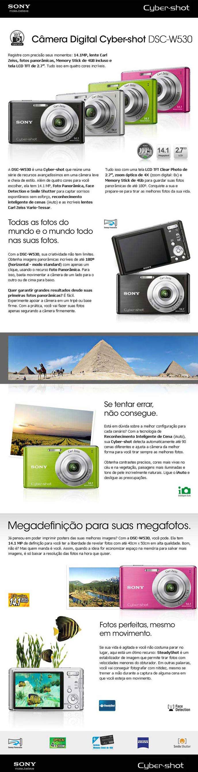 C&acirc;mera Digital Sony W530