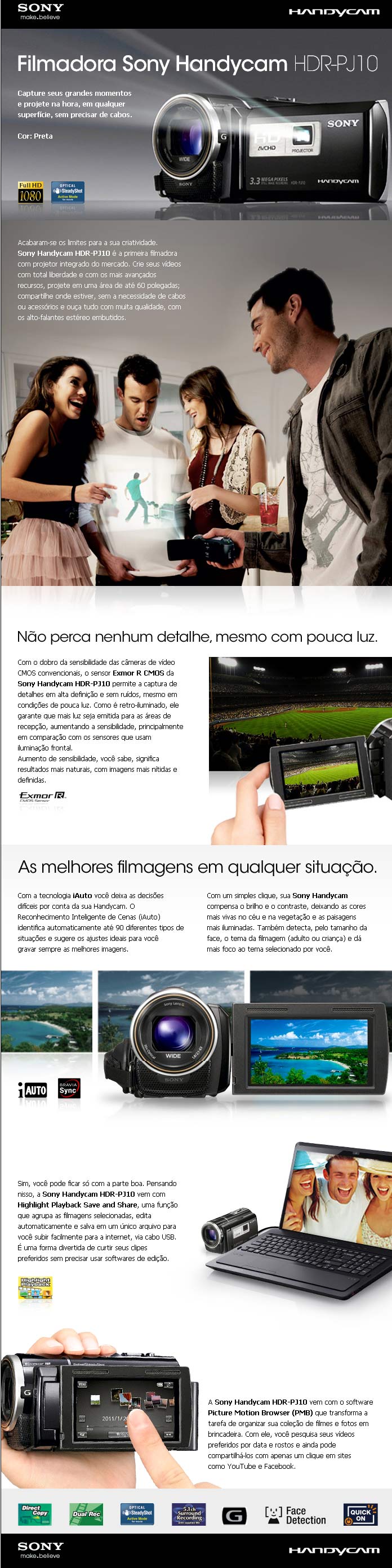 Filmadora Sony PJ10