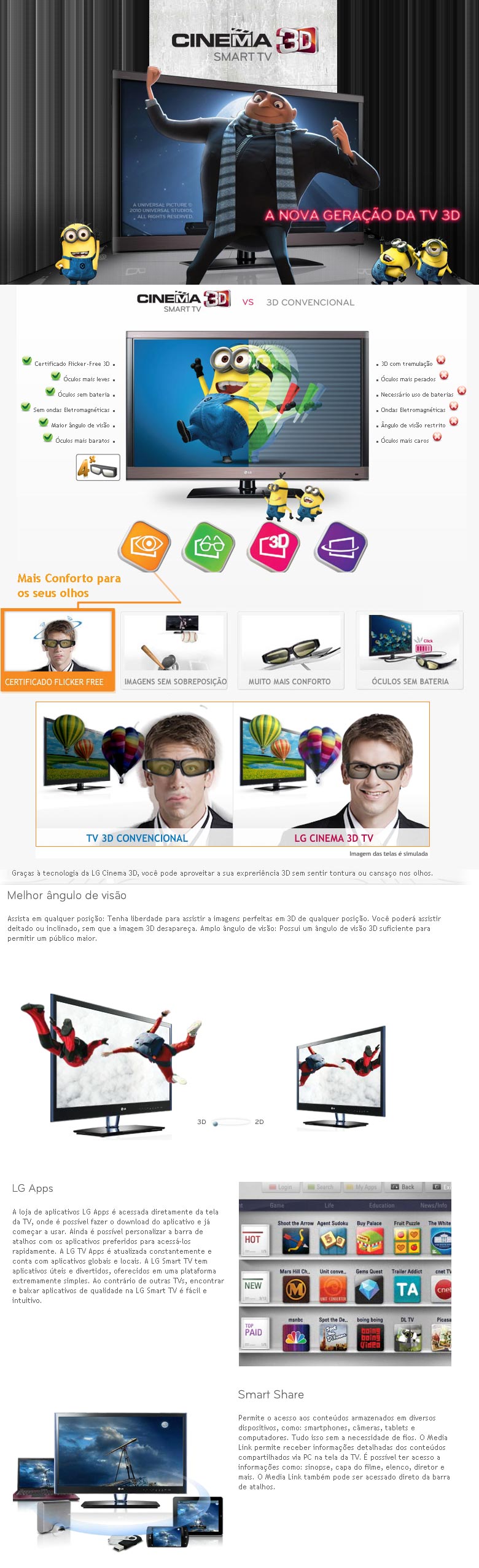 TV LED 3D LG Smart TV