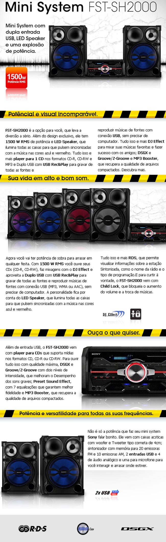 Mini System Sony FST-SH2000